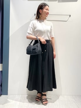 「grove（グローブ）の◆【人間工学】メタルラインワンタッチサンダル（サンダル）」を使った、groveさん（レディース・160cm）の夏コーディネート