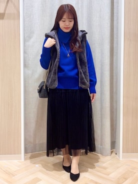 「grove（グローブ）のアイテム（ブルゾン）」を使った、groveさん（レディース・154cm）の冬コーディネート