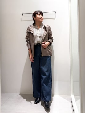 「grove（グローブ）のアイテム（ブルゾン）」を使った、groveさん（レディース・155cm）の秋コーディネート