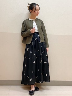 「grove（グローブ）のアイテム（ブルゾン）」を使った、groveさん（レディース・158cm）の秋コーディネート