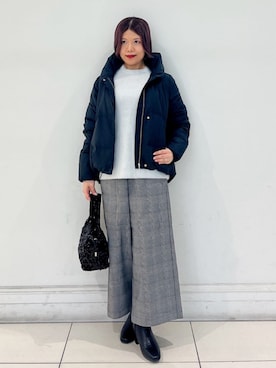 「骨格ストレート、冬」｜「アイテム（ジャケット/アウター）」を使った、groveさん（レディース・153cm）の冬コーディネート