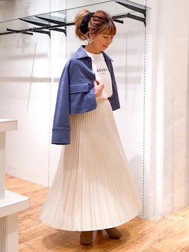 「grove（グローブ）のアイテム（ブルゾン）」を使った、groveさん（レディース・164cm）の秋コーディネート