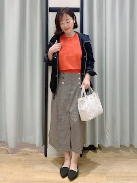 「LEE」｜「アイテム（ブルゾン）」を使った、groveさん（レディース・163cm）の秋コーディネート