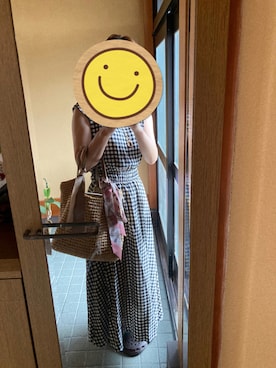 「cache cache（カシュ カシュ）のアイテム（かごバッグ）」を使った、marimari33さん（レディース・160cm）の夏コーディネート