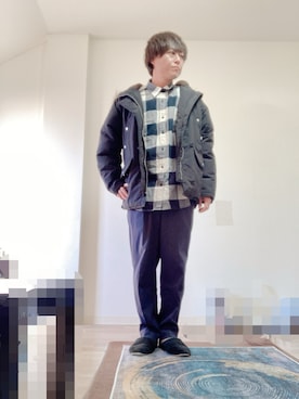 「アイテム（ミリタリージャケット）」を使った、jununoさん（メンズ・173cm）の冬コーディネート