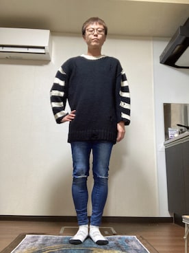 「DANKE SCHON（ダンケシェーン）のアイテム（レッグウェア）」を使った、jununoさん（メンズ・173cm）の冬コーディネート