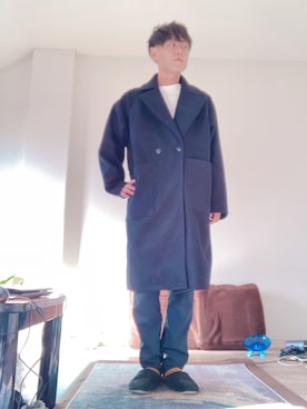 「adrer」｜「アイテム（トレンチコート）」を使った、jununoさん（メンズ・173cm）の冬コーディネート