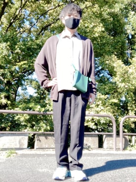 「ユナイテッドアローズ」｜「アイテム（スラックス）」を使った、jununoさん（メンズ・173cm）の秋コーディネート