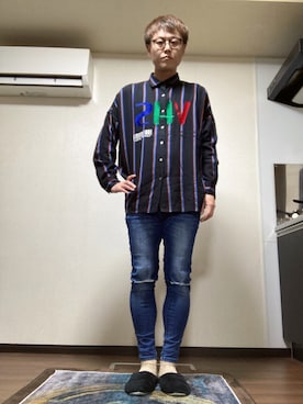 「SILVER BULLET（シルバーバレット）のアイテム（パンツ）」を使った、jununoさん（メンズ・173cm）の冬コーディネート