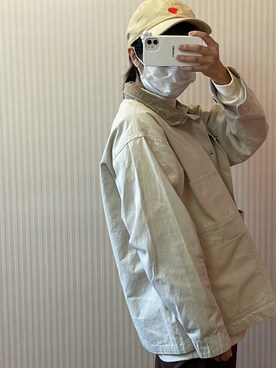 「LAKOLE（ラコレ）のアイテム（カバーオール）」を使った、み。さん（レディース・161cm）の冬コーディネート