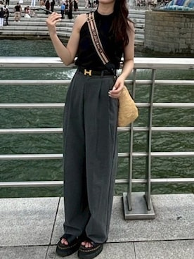 「HERMES（エルメス）のアイテム」を使った、haruさん（レディース・159cm）の春コーディネート