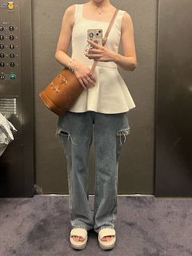 「LE MORE（リモア）のアイテム」を使った、haruさん（レディース・159cm）の夏コーディネート
