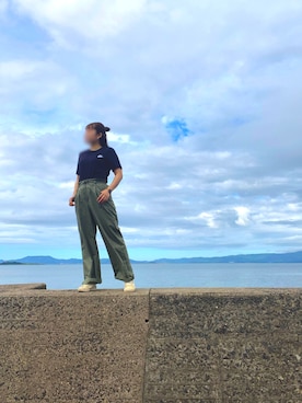 「Daniel Wellington（ダニエルウェリントン）のアイテム（アナログ腕時計）」を使った、ちかこさん（レディース・158cm）の夏コーディネート