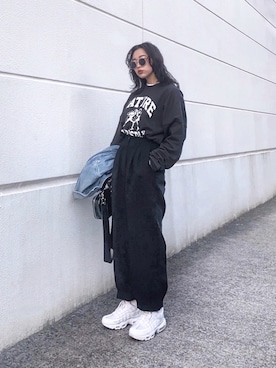 「RVCA（ルーカ）のアイテム」を使った、PEPEさん（レディース・164cm）の冬コーディネート