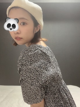 「ベレー帽推奨委員会」｜「アイテム（ハンチング/ベレー帽）」を使った、きゃわさん（レディース・157cm）の夏コーディネート