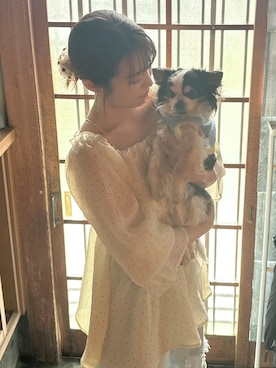 「Kastane（カスタネ）のアイテム（パンツ）」を使った、きゃわさん（レディース・157cm）の春コーディネート