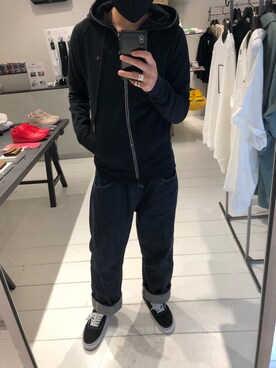 「1piu1uguale3 RELAX（ウノピュウノウグァーレトレリラックス）のアイテム（パーカー）」を使った、takaya  ogawaさん（メンズ・172cm）の夏コーディネート