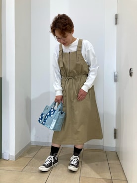 「ファッションの力を信じよう」｜「アイテム（ジャンパースカート）」を使った、みーちゃんさん（レディース・164cm）の冬コーディネート