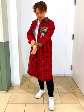 「アイテム（シャツワンピース）」を使った、みーちゃんさん（レディース・164cm・30代）の夏コーディネート