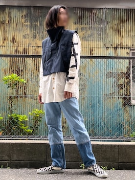 「RYO TAKASHIMA（リョウタカシマ）のアイテム（ジャケット/アウター）」を使った、TenMuさん（メンズ・177cm）の春コーディネート