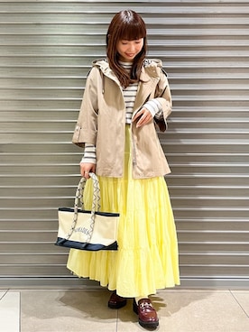 「NOMADIS（ノマディス）のアイテム」を使った、じゅんさん（レディース・150cm）の春コーディネート