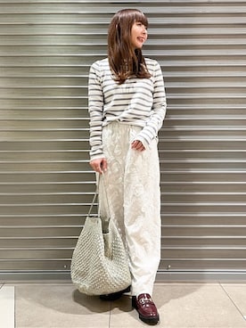 「NE QUITTEZ PAS!（ヌキテパ）のアイテム」を使った、じゅんさん（レディース・150cm）の春コーディネート