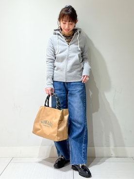 「NOMADIS（ノマディス）のアイテム」を使った、じゅんさん（レディース・150cm）の冬コーディネート
