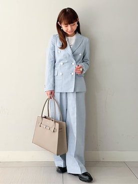 「DRESSTERIOR（ドレステリア）の【軽量/本革/otonaMUSE掲載】ビットローファー（Pumps、ブラック系）」を使った、じゅんさん（レディース・150cm）の春コーディネート