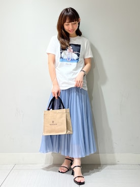 「DRESSTERIOR（ドレステリア）のアイテム（Tシャツ/カットソー）」を使った、じゅんさん（レディース・150cm）の夏コーディネート