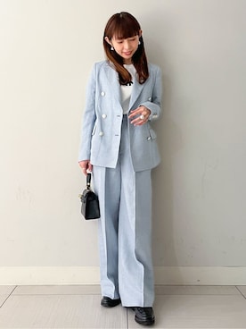 「AULENTTI（オウレンティ）のアイテム」を使った、じゅんさん（レディース・150cm）の春コーディネート