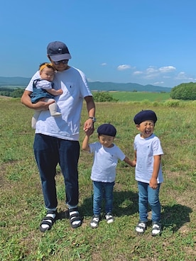 「Pilgrim Surf Supply（ピルグリムサーフサプライ）のアイテム（帽子）」を使った、700さん（メンズ・180cm）の夏コーディネート