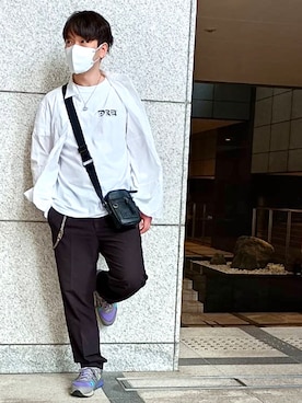 「COACH（コーチ）のアイテム（バッグ）」を使った、GREVENさん（メンズ・167cm）の春コーディネート