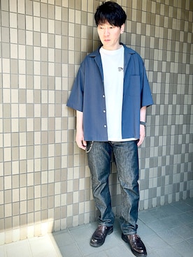 「Paraboot（パラブーツ）のアイテム」を使った、GREVENさん（メンズ・167cm）の春コーディネート