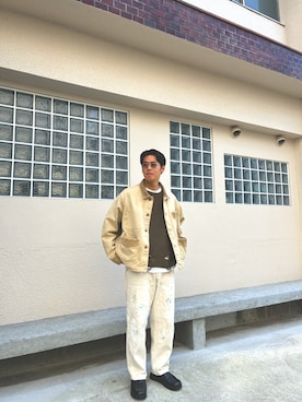 「アイテム（ミリタリージャケット）」を使った、武田　遼太郎さん（メンズ・173cm・30代）の秋コーディネート