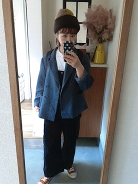「CONVERSE（コンバース）の＜CONVERSE（コンバース）＞∴ALL STAR 100 LOW オールスターコーデュロイ スニーカー ◆（スニーカー）」を使った、よっちゃん。さん（レディース・162cm）の秋コーディネート