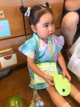 「アイテム（浴衣）」を使った、💙mayubee💙さん（レディース・159cm）の夏コーディネート