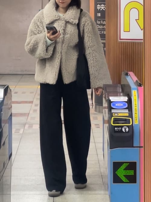 RACCOON BLENDED CARDIGAN ROUND NECK SPADE（カーディガン