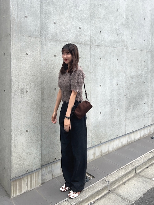 セール】〔MUJI Labo〕婦人 和紙混デニムパンツ（ダークグレー