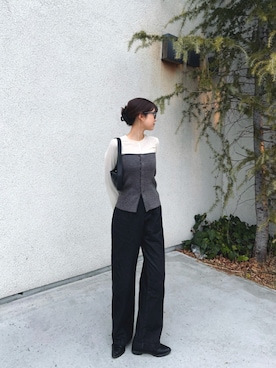 「アイテム（チューブトップ）」を使った、諭吉⛄️さん（レディース・169cm）の秋コーディネート