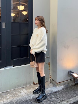 「アイテム（ブローチ/コサージュ）」を使った、諭吉⛄️さん（レディース・169cm）の冬コーディネート