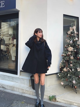 「アイテム（ローファー）」を使った、諭吉⛄️さん（レディース・169cm・30代）の冬コーディネート