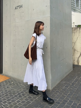 「アイテム（ローファー）」を使った、諭吉⛄️さん（レディース・169cm）の夏コーディネート