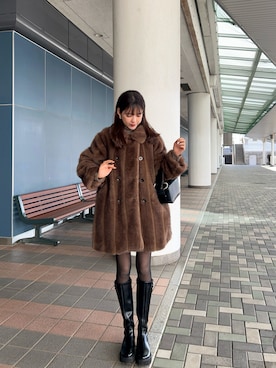 「CASA FLINE（カーサフライン）のアイテム」を使った、諭吉⛄️さん（レディース・169cm）の冬コーディネート