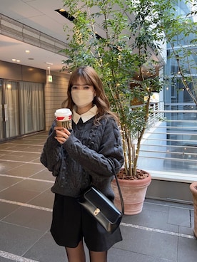 「CENE（セネ）のアイテム（ピアス（両耳用））」を使った、諭吉⛄️さん（レディース・169cm）の冬コーディネート