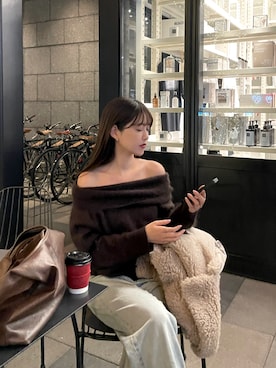 「アイテム（ダウンジャケット/コート）」を使った、諭吉⛄️さん（レディース・169cm・30代）の冬コーディネート