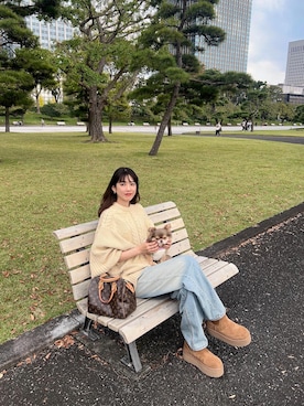 「アイテム（デニムパンツ）」を使った、諭吉⛄️さん（レディース・169cm）の秋コーディネート