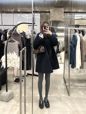 「ARTESANOS（アルテサノス）の＜ARTESANOS＞レザー ベーシック ローファー（ローファー、ブラック系）」を使った、諭吉⛄️さん（レディース・169cm）の春コーディネート