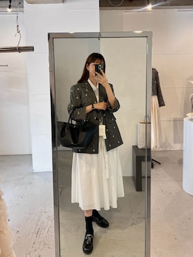 「アイテム（ローファー）」を使った、諭吉⛄️さん（レディース・169cm）の夏コーディネート