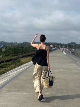 「mebole（メボレ）のアイテム」を使った、諭吉⛄️さん（レディース・169cm）の夏コーディネート