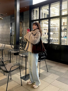 「アイテム（ダウンジャケット/コート）」を使った、諭吉⛄️さん（レディース・169cm・30代）の冬コーディネート